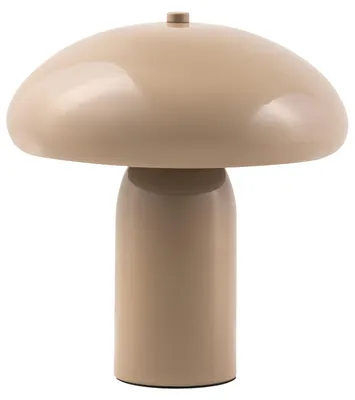 Produktbild von BELIANI Tischlampe Beige Metall 22 cm Hoch Pilzform mit Kabel und Schalter Moderne Tischleuchte Nachttischlampe Schlafzimmer Wohnzimmer