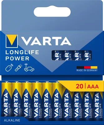 Image de VARTA Batterie Longlife Power Alka. AAA Micro LR03 1.5V 1Bli=20Stk