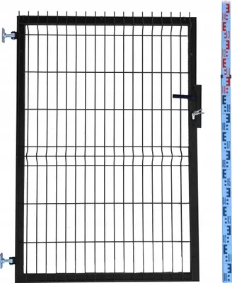 Zdjęcie produktu dla FURTKA 140cm czarna PANELOWA RAL9005 ogrodzeniowa 143cm