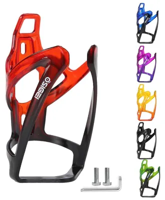 Obrázok produktu pre Držiak na fľašu na bicykel, ľahký, farebný prechod čierno-červený, vhodný pre horské bicykle a pretekárske bicykle