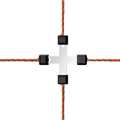 Produktbild von Litzclip Litzen-Kreuzverbinder, 3mm, verzinkt, 5 Stück