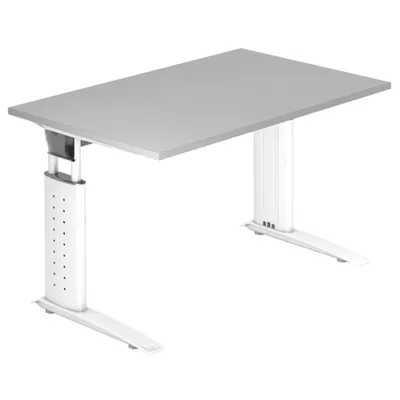 Zdjęcie produktu dla UNDA 12 W – 120 x 80, z regulacją wysokości, szaro-biała