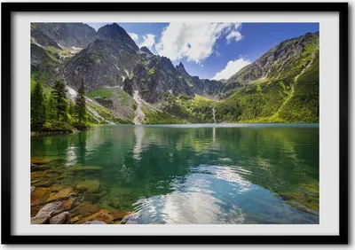Produktbild von Bild - Bilder - Bilderrahmen - 70 cm x 50 cm - MDF-Rahmen, Wandkunst Marine Auge Tatry