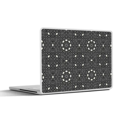 Produktbild von MuchoWow® Laptop Aufkleber Sticker Cover Muster - Schwarz und Weiß - Ornament 36.5x27.5 cm - Laptop-Sticker