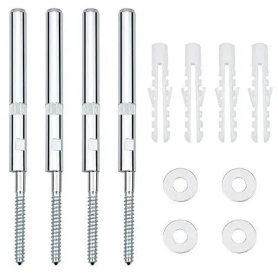 Zdjęcie produktu dla Wsporniki półek pływających stalowe ukryte mocowania 120 mm zestaw 4 szt