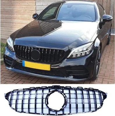 Immagine prodotto di Griglia del radiatore per Mercedes Classe C W205 Facelift, nero lucido Panamericana