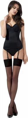 Produktbild von Passion-Exklusiv - PE ST001 Strapsstrümpfe schwarz 17 DEN 1/2