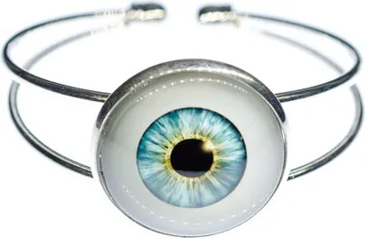 Produktbild von Augen Armreif Miniblings Armband Halloween Auge Medizin Augapfel Cabochon blau