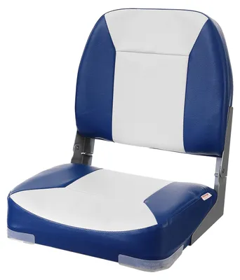 Zdjęcie produktu dla VEVOR Fotel do łodzi 48 cm Fotel do łodzi z niskim oparciem, Składany fotel do łodzi z wyściółką z pogrubionej gąbki i zawiasem, Składany fotel kapitański do łodzi rybackiej, łodzi wycieczkowej