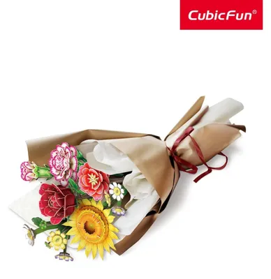 Image de CUBICFUN - 3D Puzzle Bouquet de fleurs Mix 285 pièces