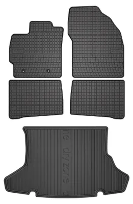 Produktbild von SolidPRO Gummifußmatten + Kofferraumwanne für Toyota Prius III 2009-2015 5-tlg – Wielganizator