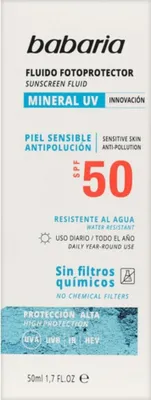 Zdjęcie produktu dla Babaria Sunscreen Fluid Face Cream SPF50