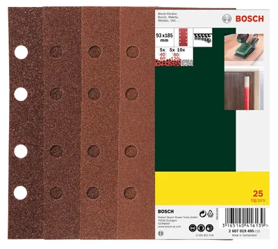 Obrázek produktu pro Sada 25 kusů brusných papírů pro různé materiály