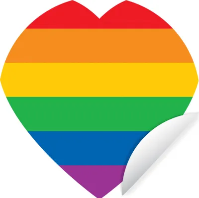 Produktbild von MuchoWow® Runde Wandtattoo - Wandsticker Tapete Aufkleber Eine Illustration eines Herzens mit allen Farben des Regenbogens Ø 100 cm Selbstklebend und Repositionierbar - Wandaufkleber - Kreis - Tapetenkreis - Wandbild rund - Schlafzimmerdekoration - Wanddeko - runde Tapete - Kunst für zu Hause