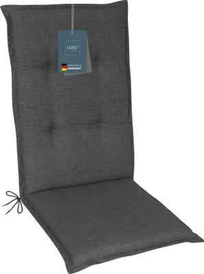 Produktbild von LILENO HOME Gartenstuhl Auflagen als [1er Set - Hochlehner] in Anthrazit - bequeme Liegen als Sitzauflagen für Gartenmöbel - Stuhlkissen für Gartenstühle und Klappstühle