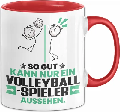 Produktbild von Volleyballspieler Geschenk Tasse So Gut Kann Nur Ein Volleyballspieler Aussehen Geschenkidee Kaffee-Becher (Rot)