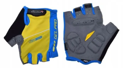 Produktbild von Leoshi LSL3084 Fahrradhandschuhe Gel Gelb Blau M