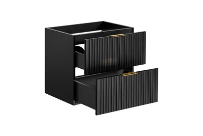 Image de Meuble sous vasque en bois Georgia Black - H 57 x l 60 x P 46 cm