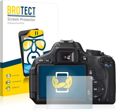 Produktbild von 2x Für Canon EOS 600D Schutzfolie BROTECT Displayschutz Display Schutz Folie Klar Transparent