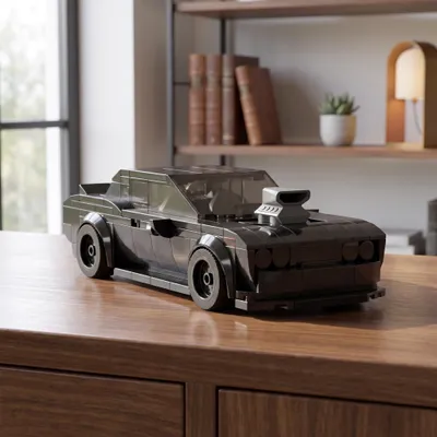 Produktbild von BlockBuddie™ Challenger JDM inspirierter Rennwagen Bausteine Set 340 Teile MOC Klemmbaustein Spielzeug Geschenk für Jungen
