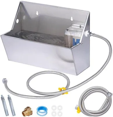 Produktbild von Automatische Tierspender für Hühner und Großvieh - 8 Liter Fassungsvermögen - Edelstahl