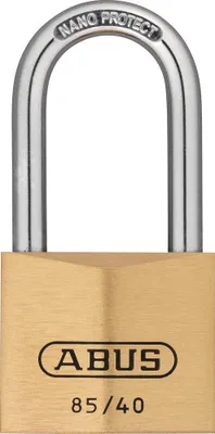 Produktbild von Abus Vorhangschloss Messing 85/40HB40 gl.-0706 mit hohem Bügel