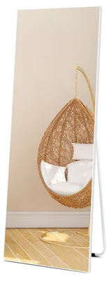 Immagine prodotto di Specchio a figura intera, bianco, 140 x 51 cm, da appendere a parete o da posizionare a terra
