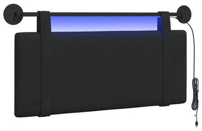 Zdjęcie produktu dla vidaXL Wiszące wezgłowie z czarnego materiału