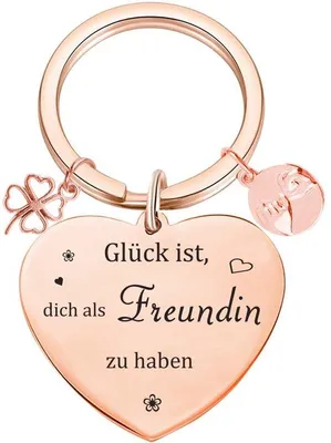 Produktbild von Schlüsselanhänger mit Gravur zum besten Freund, Geschenkideen für Freundinnen, Geburtstagsgeschenk für Freundin