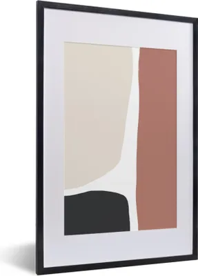 Produktbild von MuchoWow® Gerahmtes Poster Pastell - Abstrakt - Design 40x60 cm - Poster mit Schwarzem Bilderrahmen Wandposter Rahmen Foto Bilder - Poster in Rahmen