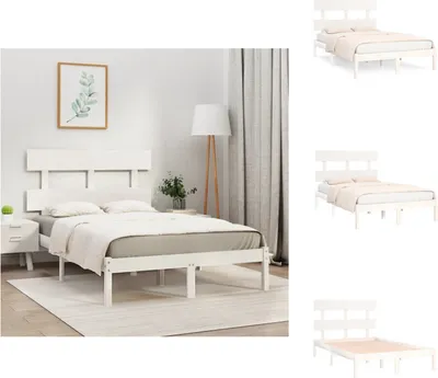 Obrázek produktu pro vidaXL Postel z masivu bílá 120x200 cm - Postele a válendy