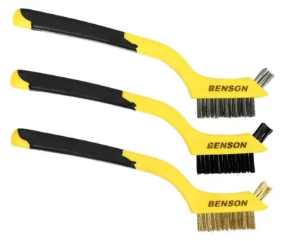 Produktbild von Bürste-Set 3-tlg Nylon, Edelstahl, Messing