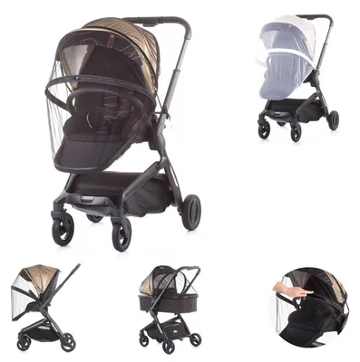Produktbild von Chipolino Moskitonetz Lux, Insektenschutz, Kinderwagen, Buggy, Reißverschluss schwarz