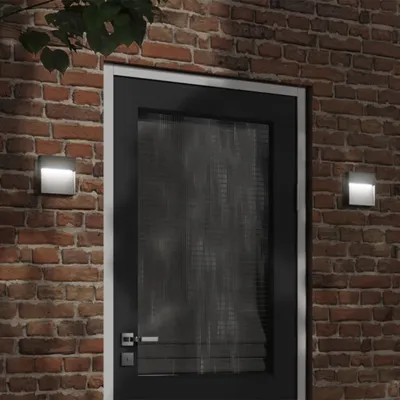Immagine prodotto di vidaXL Lampada da parete per esterni a LED in alluminio pressofuso nero