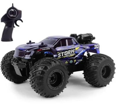 Produktbild von RC Auto, Turbo Challenge 099349, 1/18 Maßstab, 2,4 GHz, 15 km/h, Licht & Rauchfunktion, Ab 6 Jahren