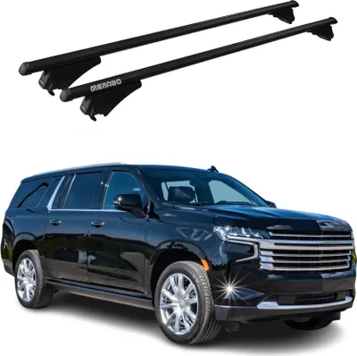 Zdjęcie produktu dla Bagażnik dachowy Menabo podstawowy do Chevrolet Suburban 2021-25 75kg aluminiowy czarny 2x