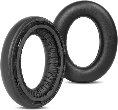 Image de Coussinets de rechange pour casque - Oreillettes - Écoute de musique - Rembourrage en mousse à mémoire de forme - 1 paire - Blanc