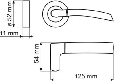 Obrázek produktu pro DH96 Dveřní klika, Adular, Basic Line, kulatá deska, starozlatá
