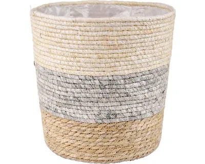 Obrázek produktu pro Obal na květináč Ø 30 x 29 cm přírodní šedý