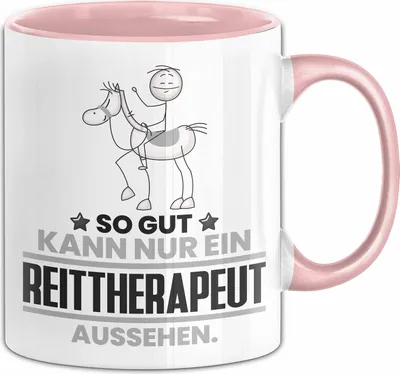 Produktbild von Reittherapeut Geschenk Tasse So Gut Kann Nur Ein Reittherapeut Aussehen Geschenkidee Kaffee-Becher (Rosa)