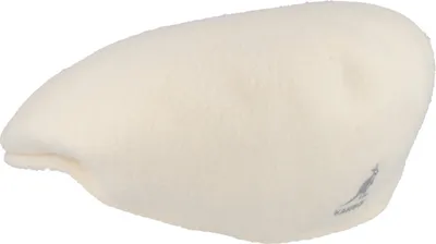 Kangol Flat Cap Schiebermütze 504 aus reiner Wolle in weiß