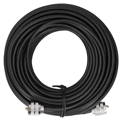 Image de Câble coaxial RF noir, convertisseur électronique UHF mâle vers PL259, câbles RG-58, 15 mètres