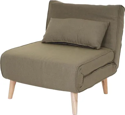 Zdjęcie produktu dla Sofa rozkładana HWC-D35, sofa rozkładana fotel fotel rozkładany fotel młodzieżowy fotel fotel, tkanina ~ zielony