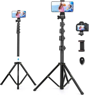 Image de Victiv Support pour téléphone portable 172cm Smartphone Tripod Déclencheur à distance Selfie Stick