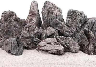 Produktbild von Famanu Aquarium Steine Seiryu Naturstein für Aquascaping - Grau