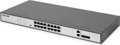 Zdjęcie produktu dla Digitus , Nie zarządzany, Fast Ethernet (10/100), Pełny dupleks, Możliwości montowania w stelażu, 1U