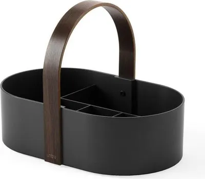 Obrázok produktu pre Umbra Caddy Bellwood, organizér na kozmetiku, plast, čierny, orech, 30 x 20 x 23 cm, 1019130-048