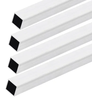 Alu-Vierkantrohr 15x15x1,5 mm, 200 mm, 4 Stück, 6063