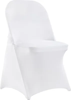Produktbild von 30 Stk. - Weiße Stuhlhussen - Universelle Stuhlbezüge - Elastische Stuhlhussen - Elasthan Stuhl-Abdeckung für Hochzeiten, Feiern, Partys, Hotels - Stuhlschutz - Stuhlüberzug Elasthan - Max. 406 x 508 x 762 mm.