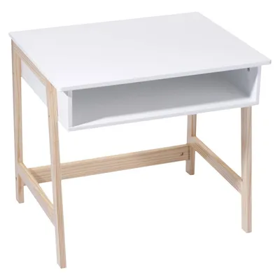 Produktbild von Atmosphera Créateur d'intérieur, Kindertisch aus Holz - weiß, Naturholz,58x46x52